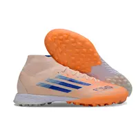Chuteira Society Adidas F50 Cano Médio TF Rosa e Azul - imagem 2