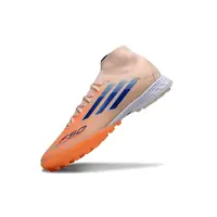 Chuteira Society Adidas F50 Cano Médio TF Rosa e Azul - imagem 5