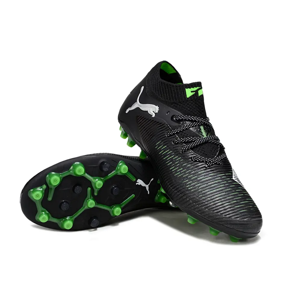Chuteira Society Puma Future 8 MG Preto e Verde