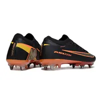 Chuteira Campo Nike Air Zoom Mercurial Vapor 16 Elite Trava Mista Preto e Laranja  - imagem 4