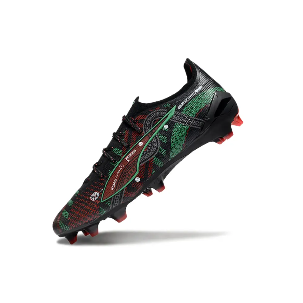 Chuteira Campo Puma Ultra 5 Ultimate FG Preto, Vermelho e Verde "México Edition"