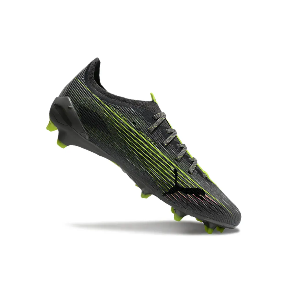 Chuteira Campo Puma Ultra 5 Ultimate FG Cinza e Verde "Audacity Pack"