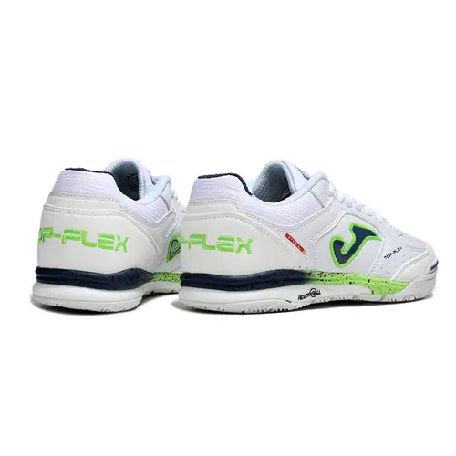 Chuteira Futsal Joma Top Flex Rebound IC Branco, Azul e Verde