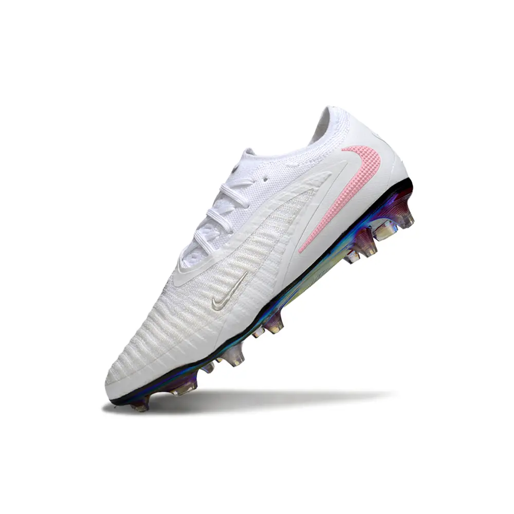 Chuteira Campo Nike Phantom GX 3 Elite FG Branco e Rosa