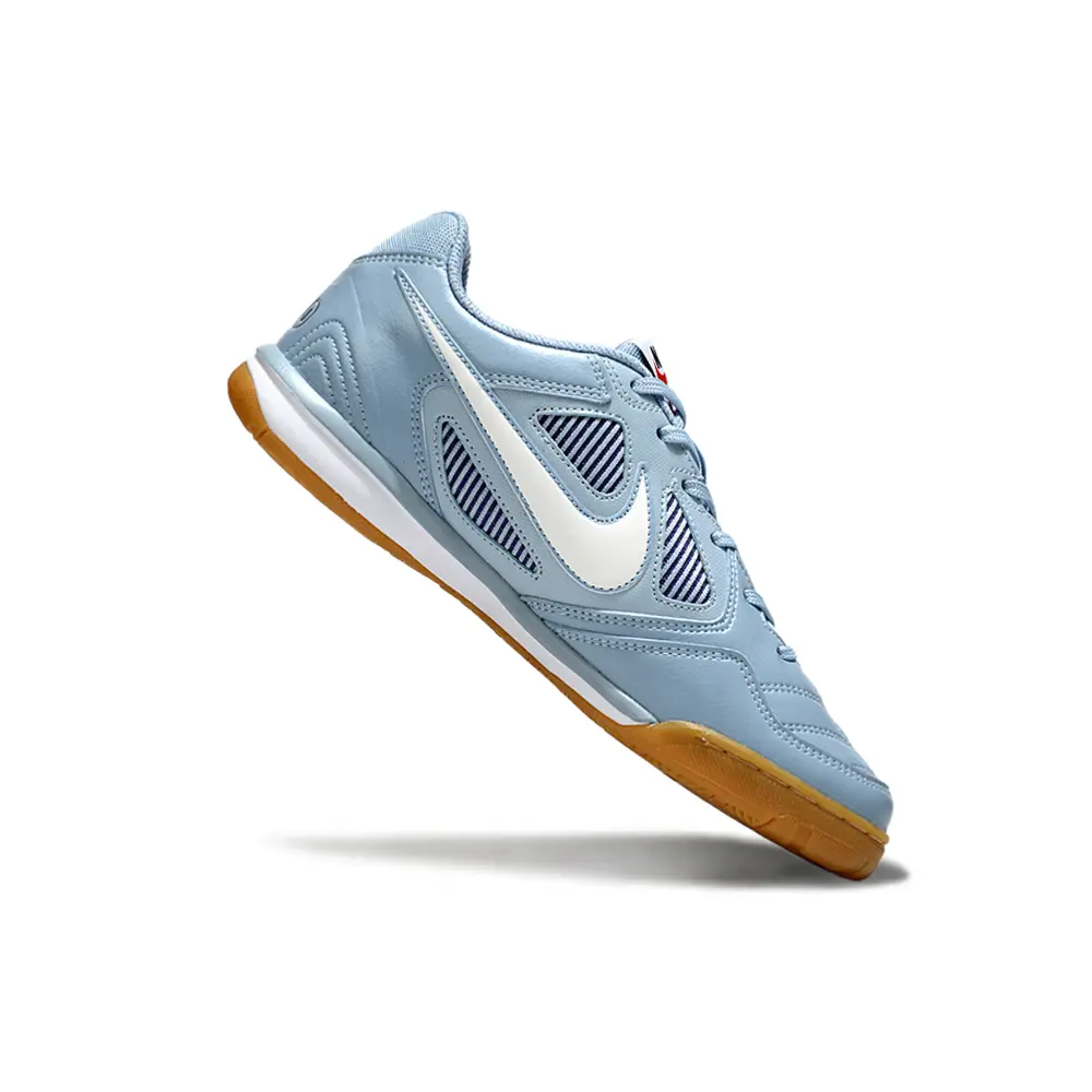 Chuteira Futsal Supreme x Nike SB Gato IC Azul e Branca