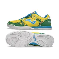 Chuteira Futsal Joma Top Flex Rebound IC Amarela, Verde e Azul "A10" - imagem 6