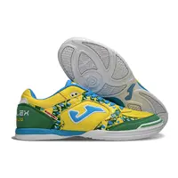 Chuteira Futsal Joma Top Flex Rebound IC Amarela, Verde e Azul "A10" - imagem 7