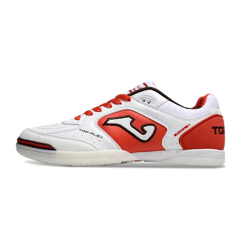 Chuteira Futsal Joma Top Flex Rebound IC Branca, Vermelha e Preto
