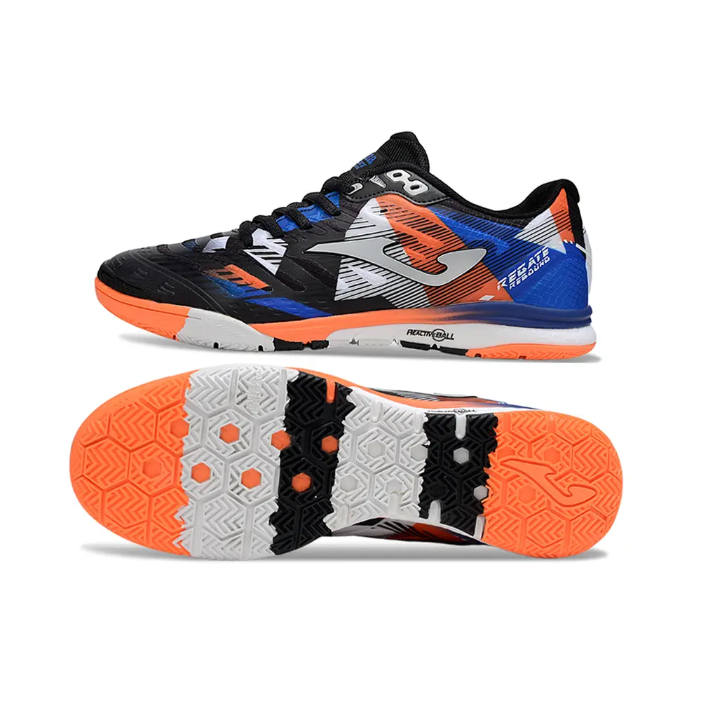 Chuteira Futsal Joma Regate Rebound IC Branca, Azul e Verde 