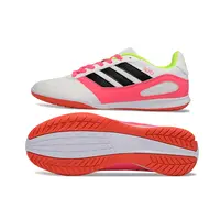 Chuteira Futsal Adidas Top Sala IC Branco, Rosa, Azul - imagem 2
