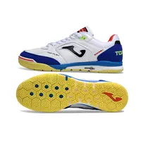 Chuteira Futsal Joma Top Flex Rebound IC Branca, Azul e Amarelo  - imagem 2