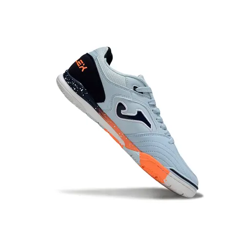 Chuteira Futsal Joma Top Flex Rebound IC Azul Claro e Laranja