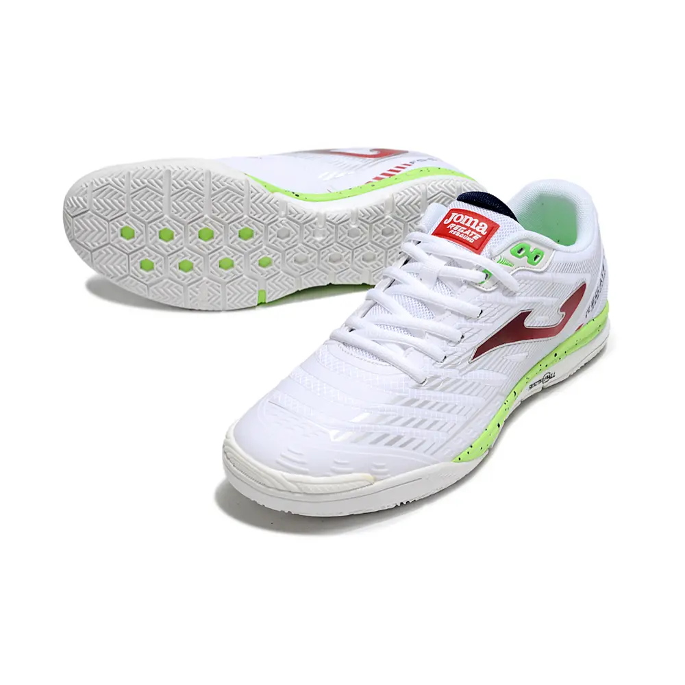 Chuteira Futsal Joma Regate Rebound IC Branca, Preta e Verde
