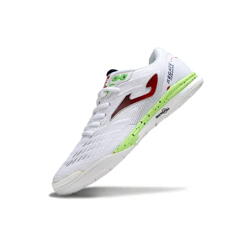 Chuteira Futsal Joma Regate Rebound IC Branca, Vermelha e Verde