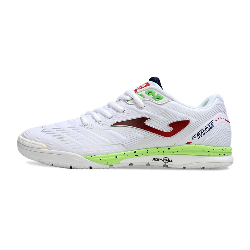 Chuteira Futsal Joma Regate Rebound IC Branca, Preta e Verde