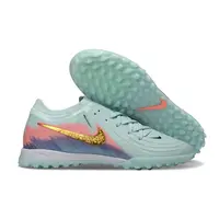 Chuteira Society Nike Phantom GX 2 Elite TF Verde, Rosa - imagem 3
