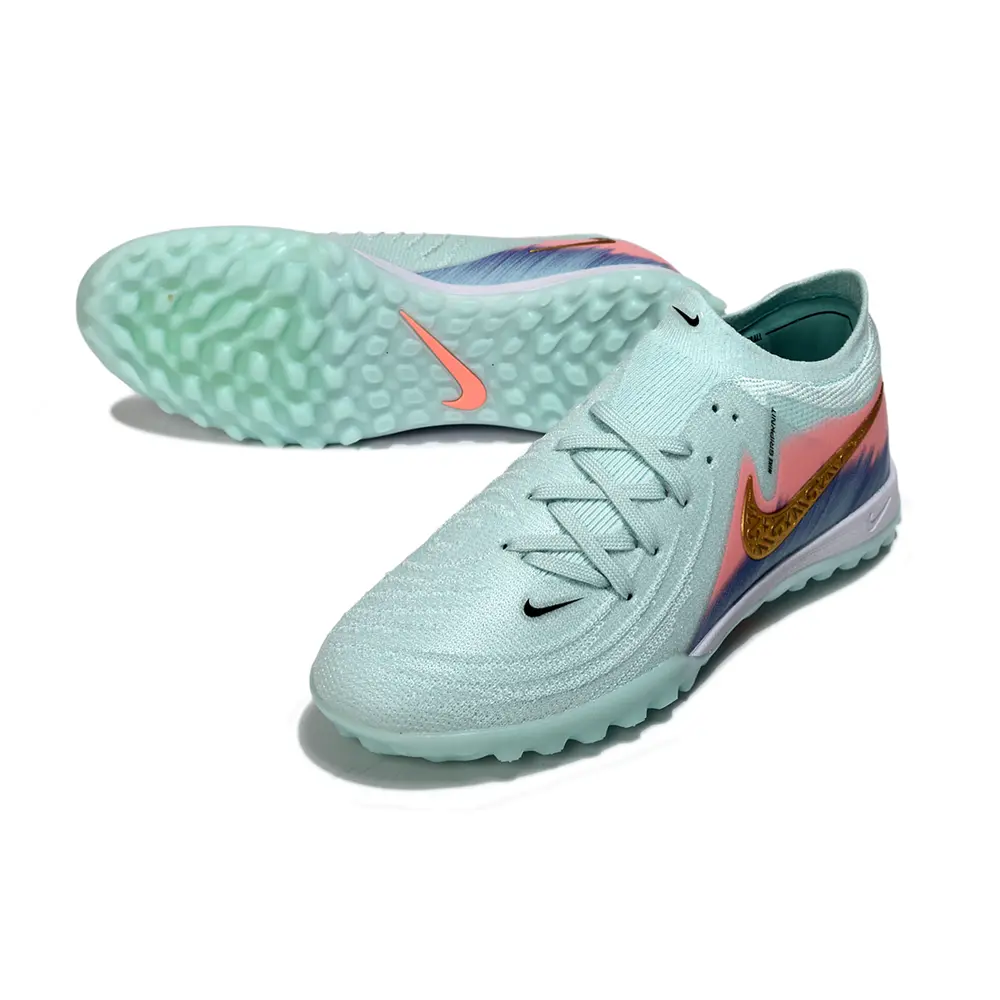 Chuteira Society Nike Phantom GX 2 Elite TF Verde, Rosa