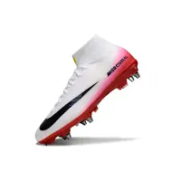 Chuteira Campo Nike Air Zoom Mercurial Superfly 10 Elite Trava Mista Branco e Vermelho - imagem 6