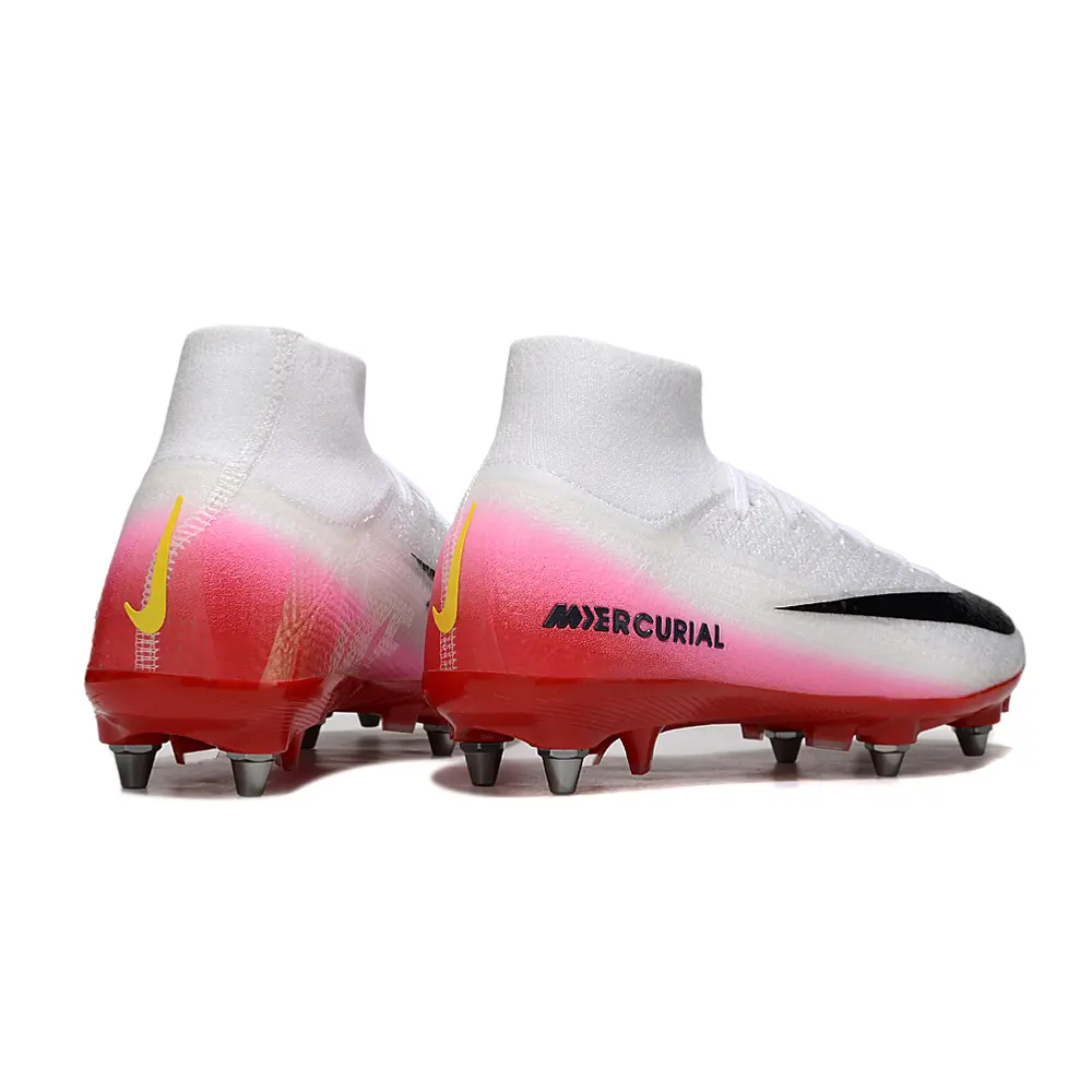 Chuteira Campo Nike Air Zoom Mercurial Superfly 10 Elite Trava Mista Branco e Vermelho