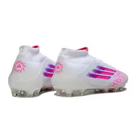 Chuteira Campo Adidas F50 Cano Médio FG Branca e Rosa "Sparkfusion" - imagem 5