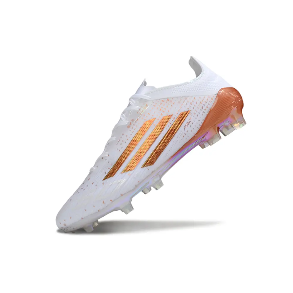 Chuteira Campo Adidas F50 FG Branco e Dourado "Salah"