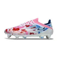 Chuteira Campo Adidas F50 Ponta de Aluminio Branco, Rosa, Azul e Vermelho - imagem 1