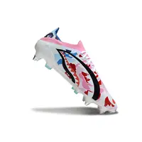 Chuteira Campo Adidas F50 Ponta de Aluminio Branco, Rosa, Azul e Vermelho - imagem 2