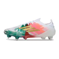 Chuteira Campo Adidas F50 Ponta de Aluminio Branco, Verde, Vermelho e Rosa - imagem 1