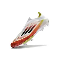 Chuteira Campo Adidas F50+ FG Branca, Vermelha e Amarela - imagem 3