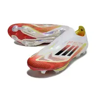 Chuteira Campo Adidas F50+ FG Branca, Vermelha e Amarela - imagem 4