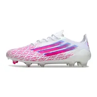 Chuteira Campo Adidas F50+ FG Branco com Rosa "Sparkfusion" - imagem 1
