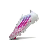Chuteira Campo Adidas F50+ FG Branco com Rosa "Sparkfusion" - imagem 5