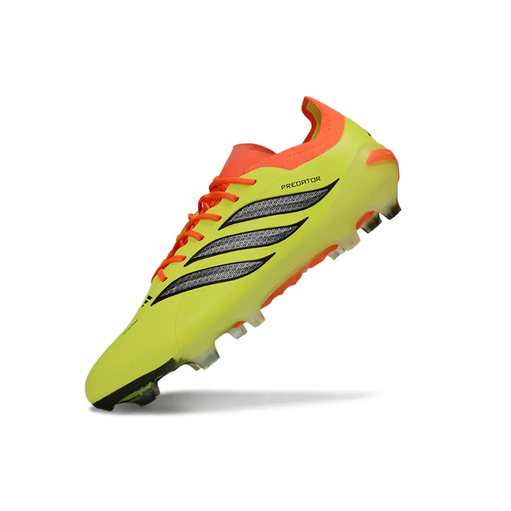 Chuteira Campo Adidas Predator 26 Elite FG Amarelo, Laranja e Prata