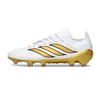 Chuteira Campo Adidas Predator 26 Elite FG Branco e Dourado  - imagem 1