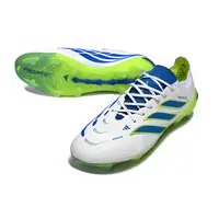 Chuteira Campo Adidas Predator 26 Elite FG Branco, Azul e Verde  - imagem 4