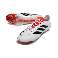 Chuteira Campo Adidas Predator 26 Elite FG Branco, Vermelho e Preto  - imagem 4