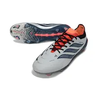 Chuteira Campo Adidas Predator 26 Elite FG Cinza, Azul e Laranja  - imagem 6
