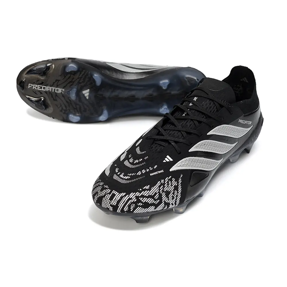 Chuteira Campo Adidas Predator 26 Elite FG Preto e Branco
