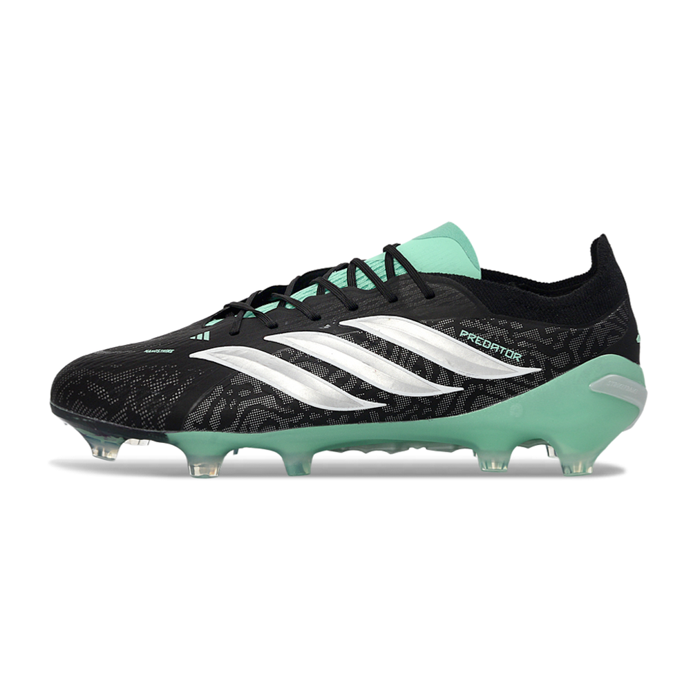 Chuteira Campo Adidas Predator 26 Elite FG Preto e Verde 