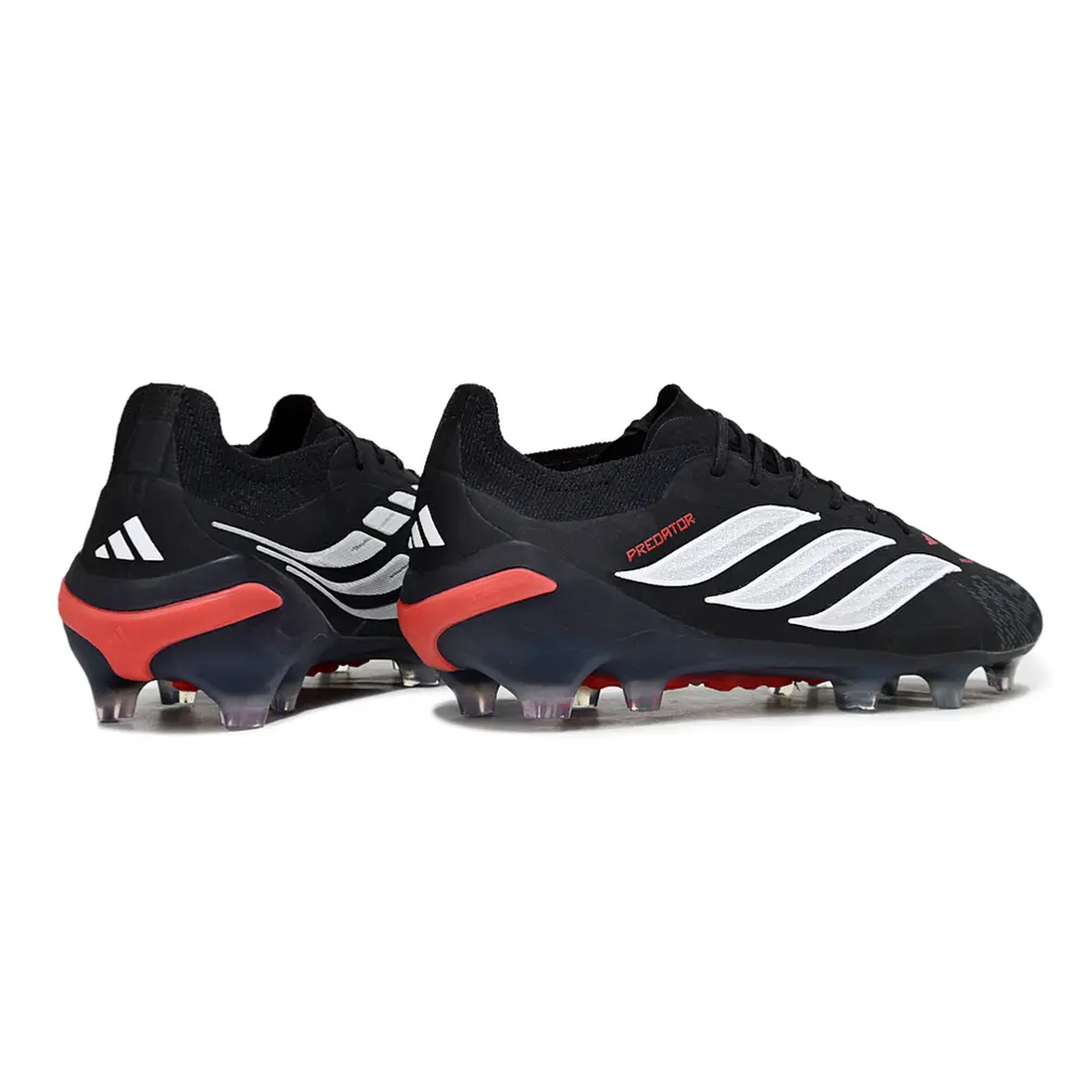 Chuteira Campo Adidas Predator 26 Elite FG Preto e Vermelho