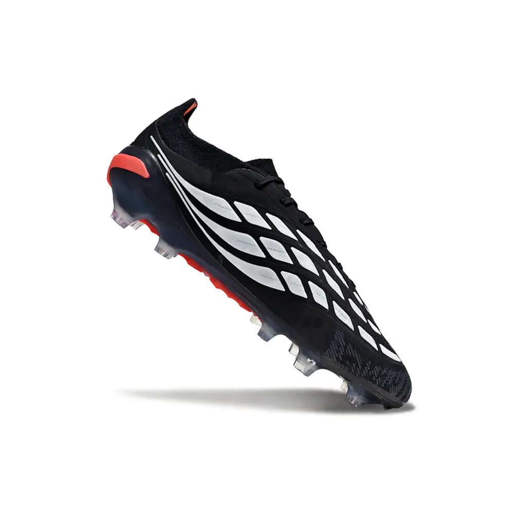 Chuteira Campo Adidas Predator 26 Elite FG Preto e Vermelho
