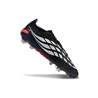 Chuteira Campo Adidas Predator 26 Elite FG Preto e Vermelho - imagem 6