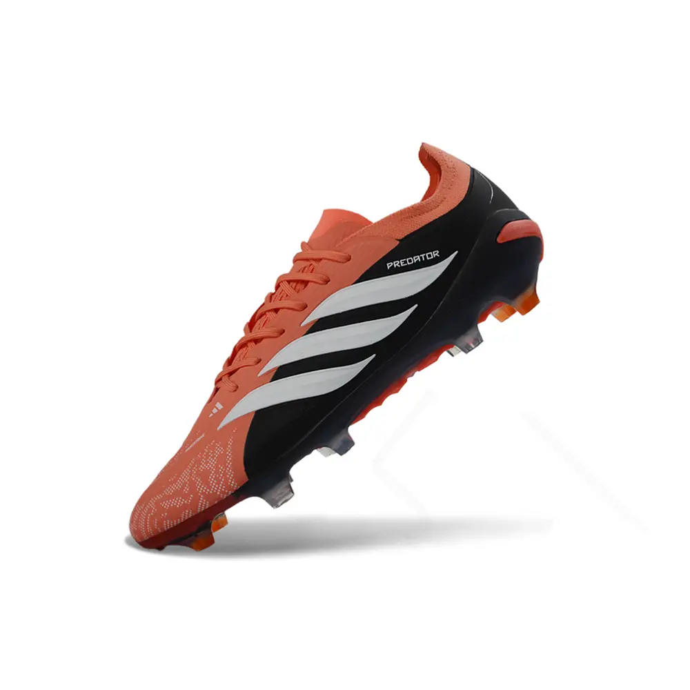 Chuteira Campo Adidas Predator 26 Elite FG Preto, Laranja e Branco 