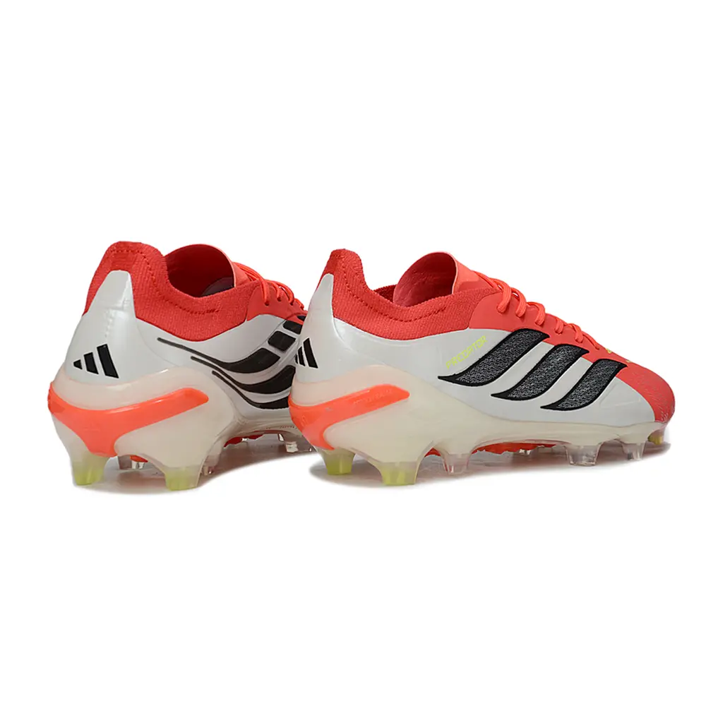 Chuteira Campo Adidas Predator 26 Elite FG Vermelho, Branco e Prata