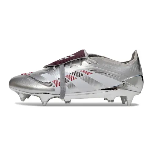 Chuteira Campo Adidas Predator Elite FT 30 Ponta de Aluminio Prata