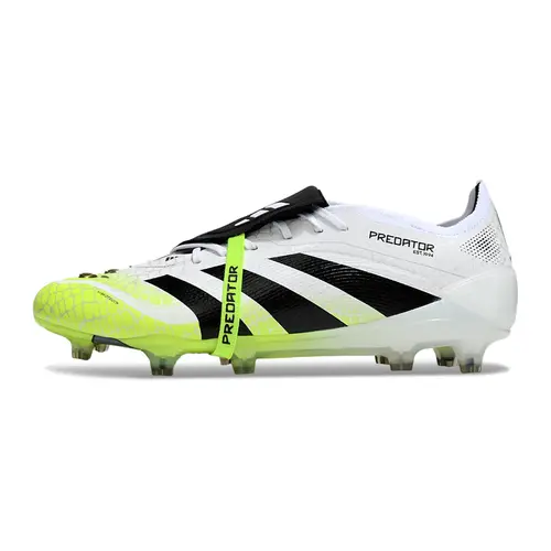 Chuteira Campo Adidas Predator FT 30 Elite FG Branca, Verde e Preta "Radiant Blaze"