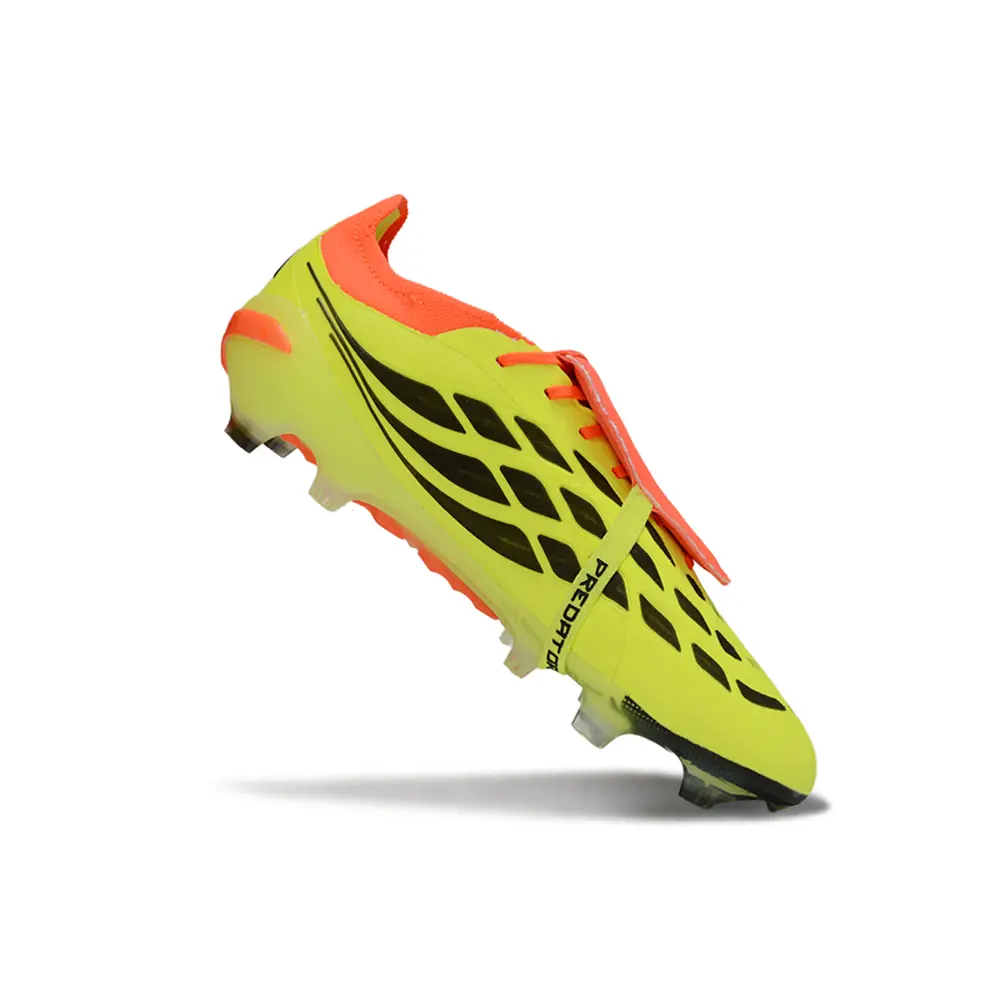 Chuteira Campo Adidas Predator Tongue 26 Elite FG Amarelo, Laranja e Preto 