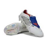 Chuteira Campo Adidas Predator Tongue 26 Elite FG Branco e Azul "Bellingham" - imagem 5