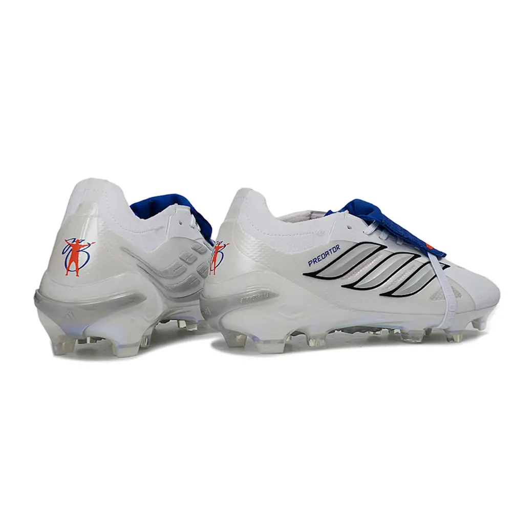 Chuteira Campo Adidas Predator Tongue 26 Elite FG Branco e Azul "Bellingham"