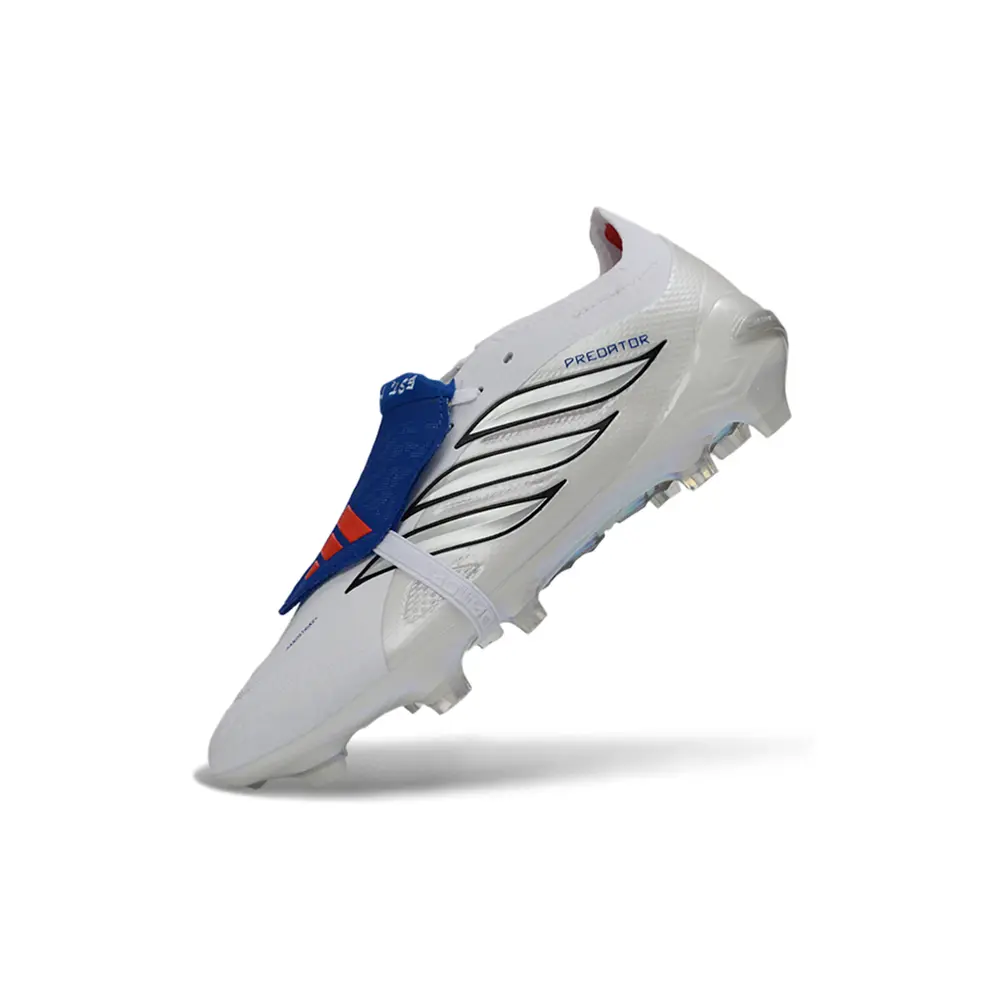 Chuteira Campo Adidas Predator Tongue 26 Elite FG Branco e Azul "Bellingham"